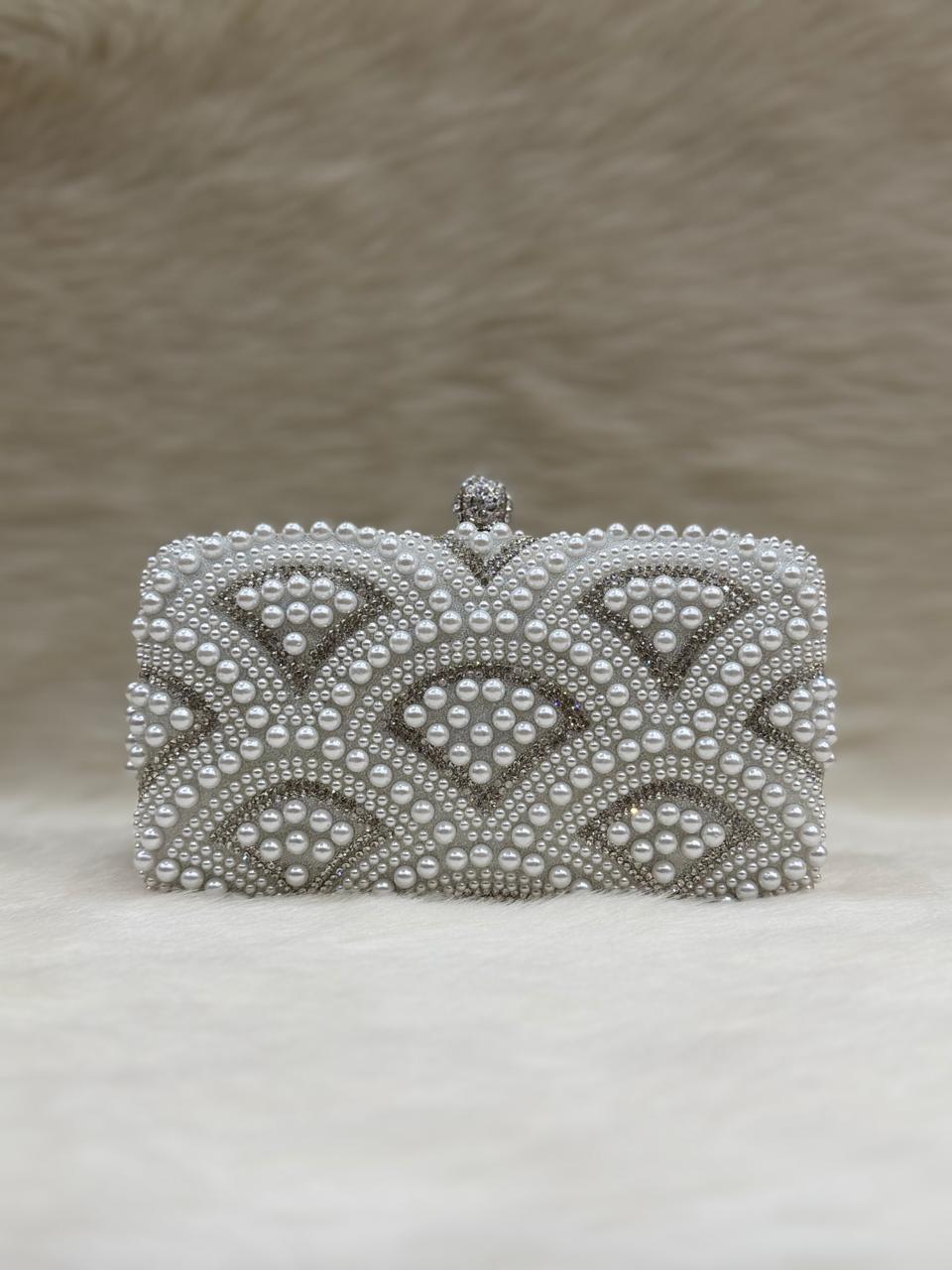 Fancy Diamond Pearl Purse