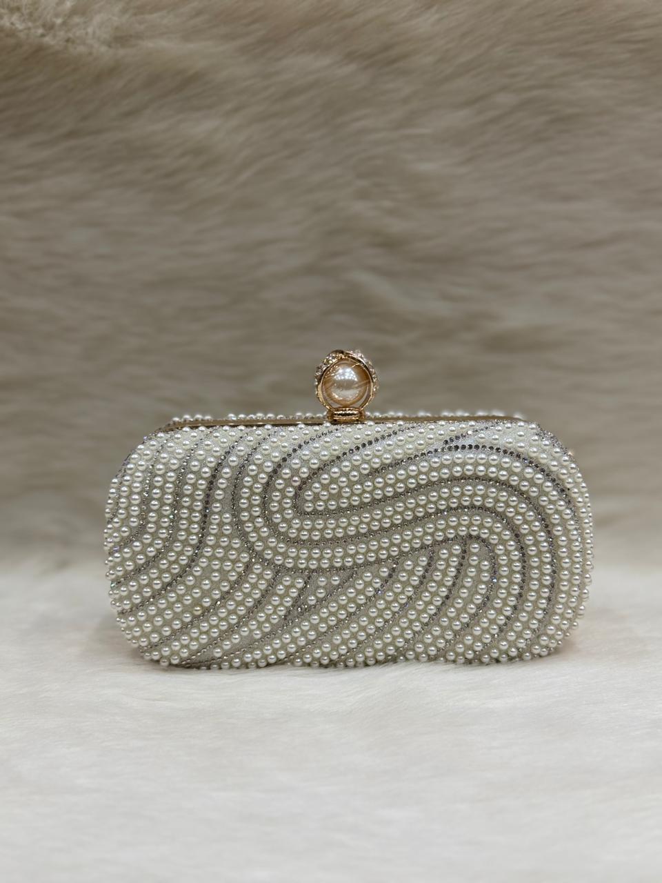 FANCY DIAMOND PEARL PURSE
