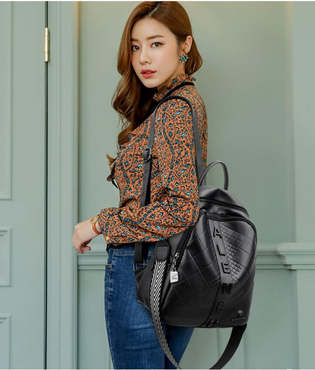 Alench New Black Crossbody Bag